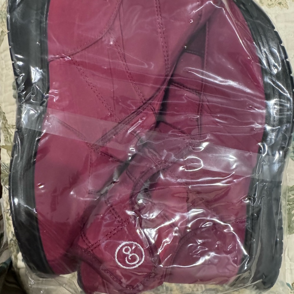 New red wine winter boots